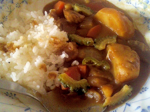 ゴーヤになすに…♪夏野菜カレー